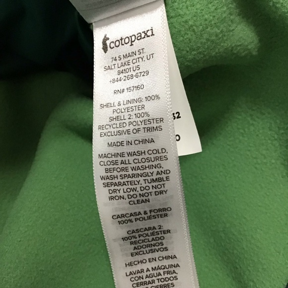 Cotopaxi Trico Hybrid Vest in Green and Blue Size Medium. - Picture 7 of 7